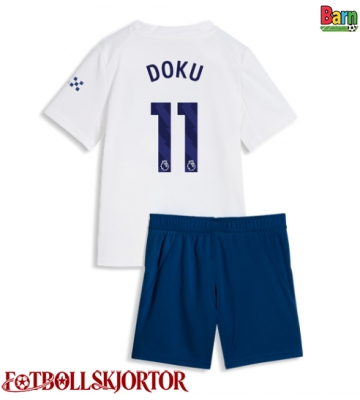Manchester City Jeremy Doku #11 Tredje Kläder Barn 2026-27 Kortärmad (+ Korta byxor)